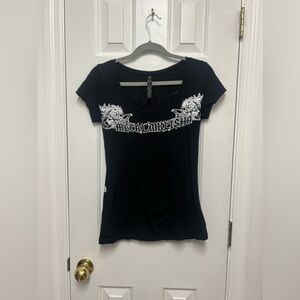 Y2K Metal Mulisha Women’s Size Small 100% Cotton Black T Shirt